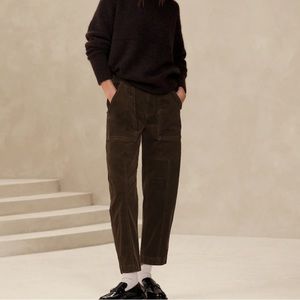 Banana Republic Corduroy Barrel Pants Dark Brown